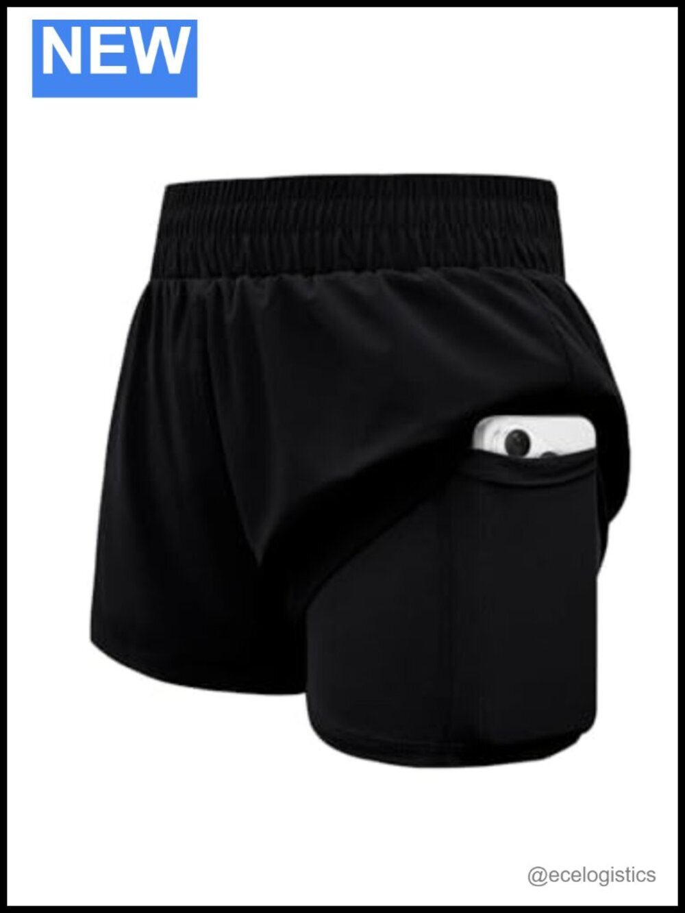 Athletic Shorts 2 in 1 Running Gym Biker Shorts with Liner Pockets